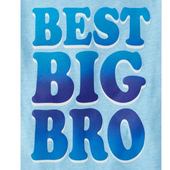 CHILDREN'S PLACE Blue Best Big Bro Short Sleeve T-Shirt NEW Boys Size 3T - Picture 2 of 3